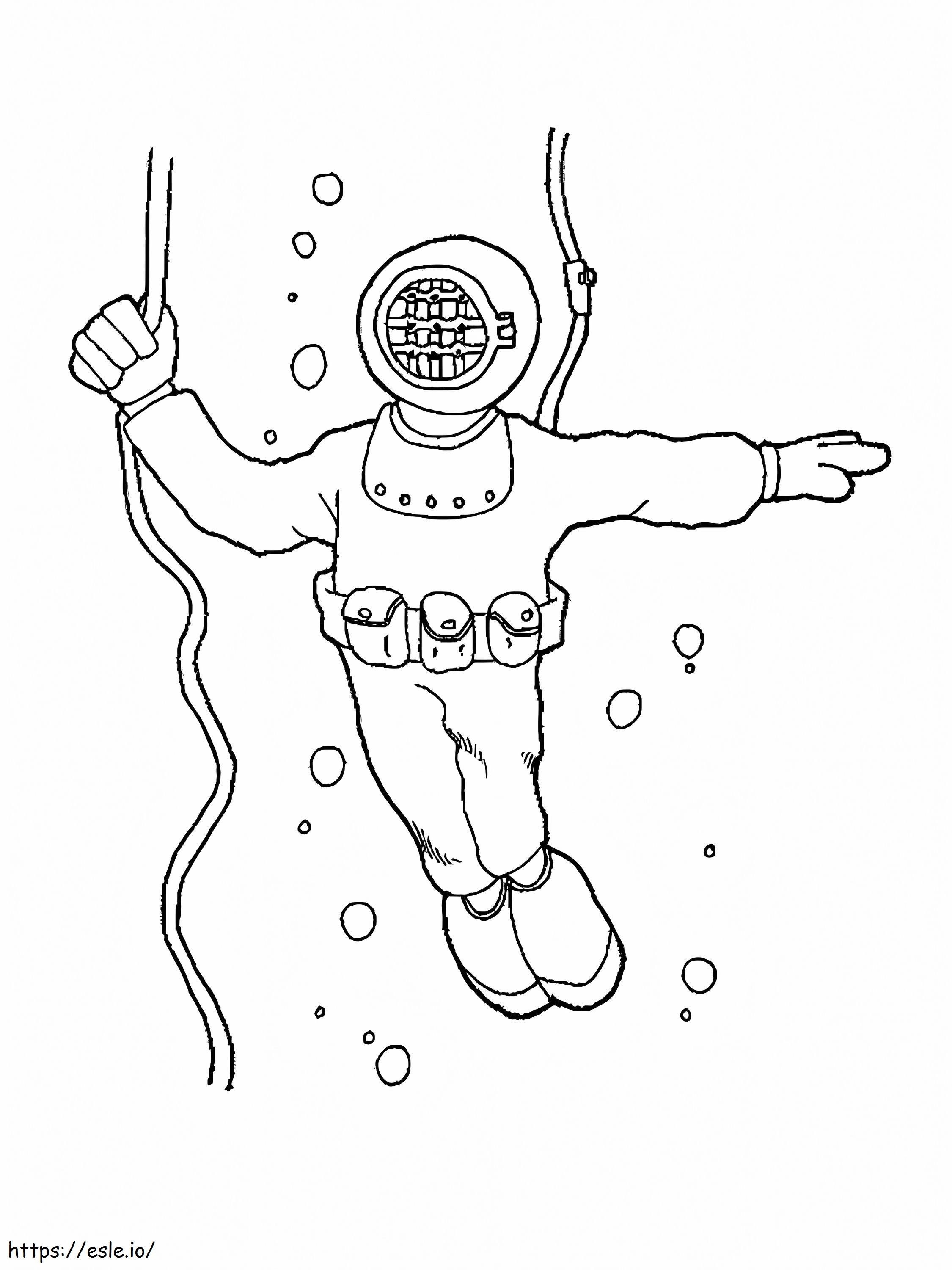 Scuba Diver coloring page