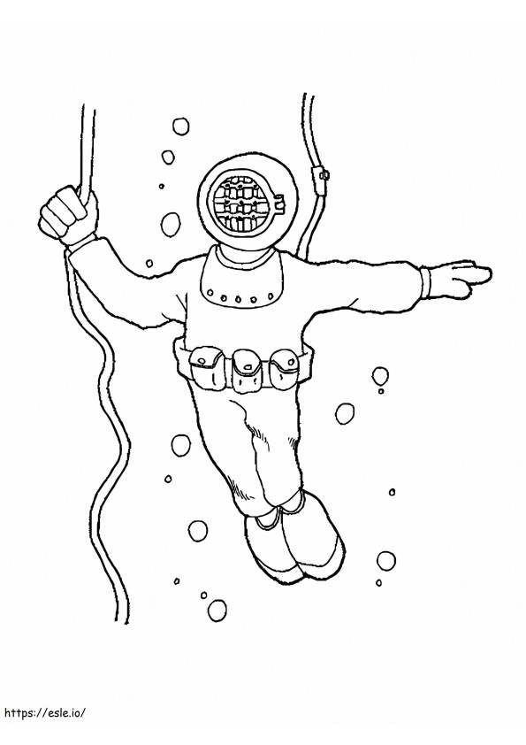 Scuba Diver coloring page