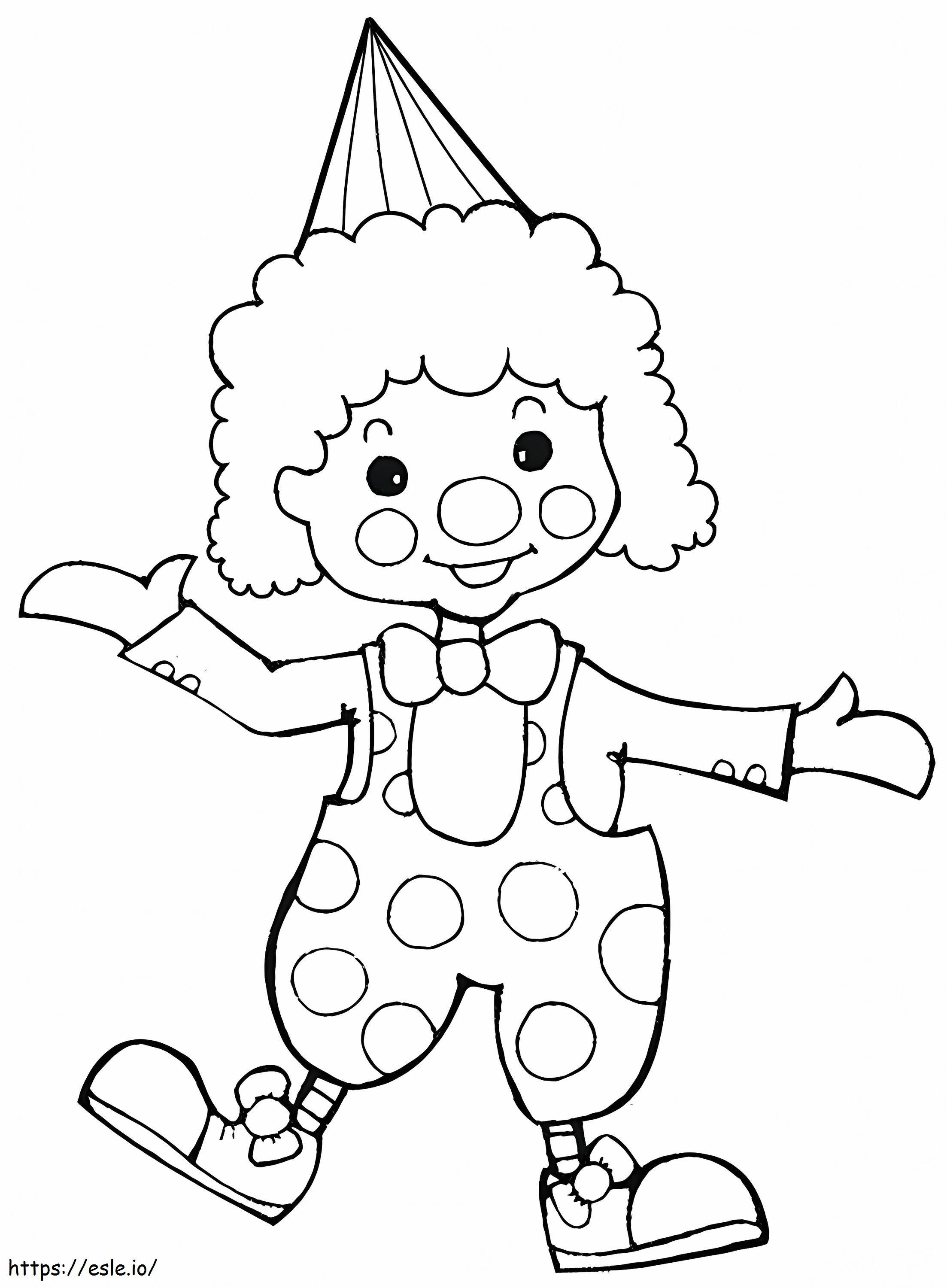 Cute Clown coloring page