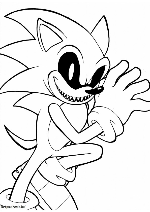 Sonic Exe coloring page