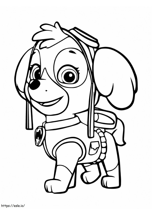Easy Skye From Paw Patrol coloring page