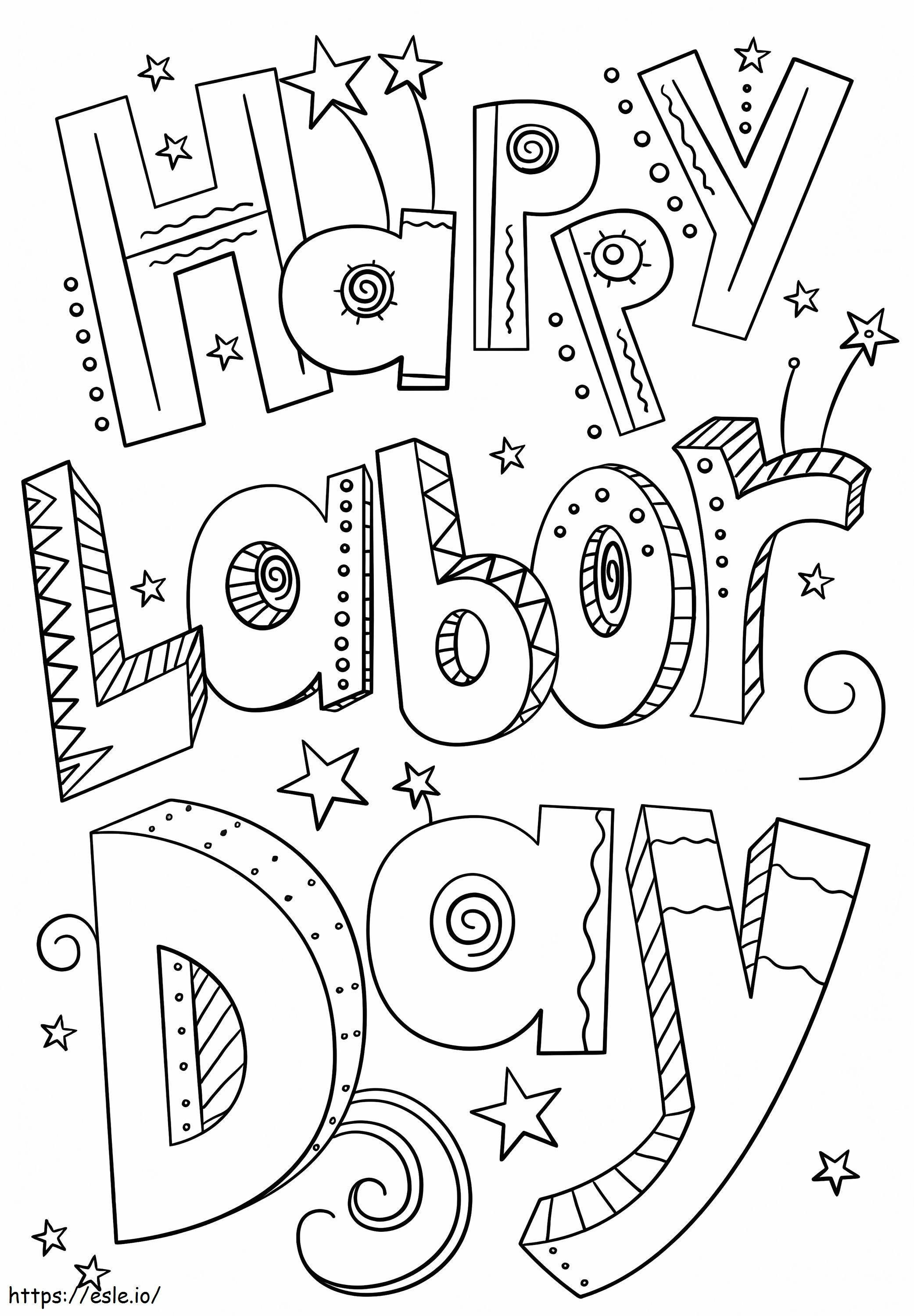 Happy Labor Day coloring page