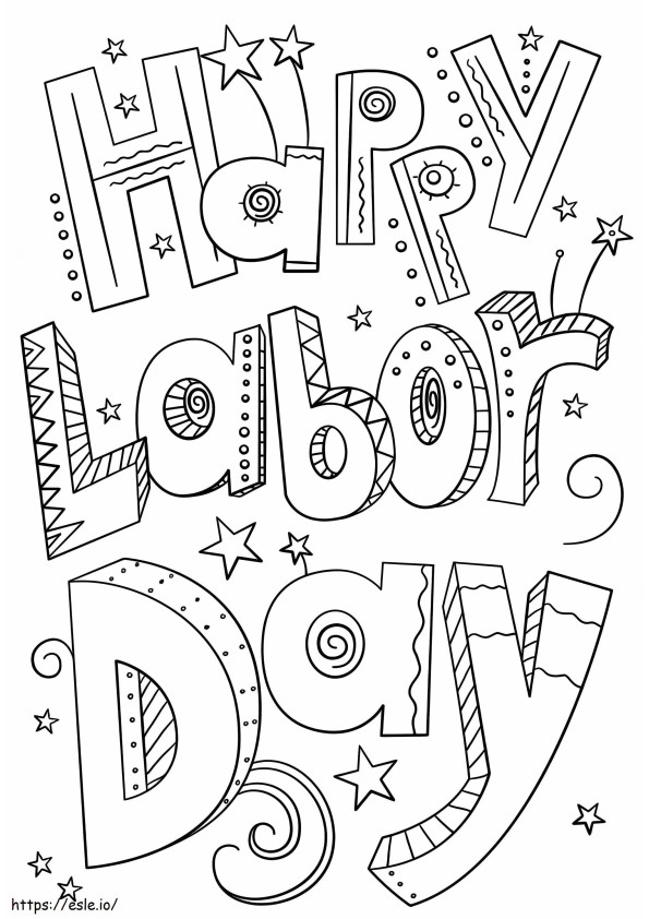 Happy Labor Day coloring page