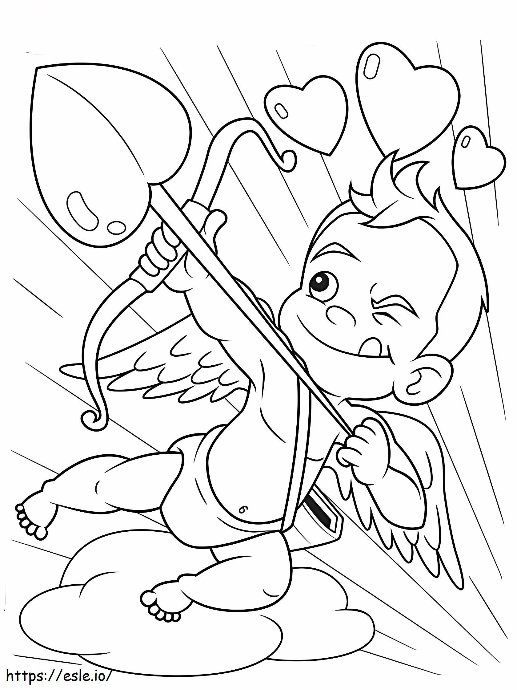 Cupid Fighting coloring page