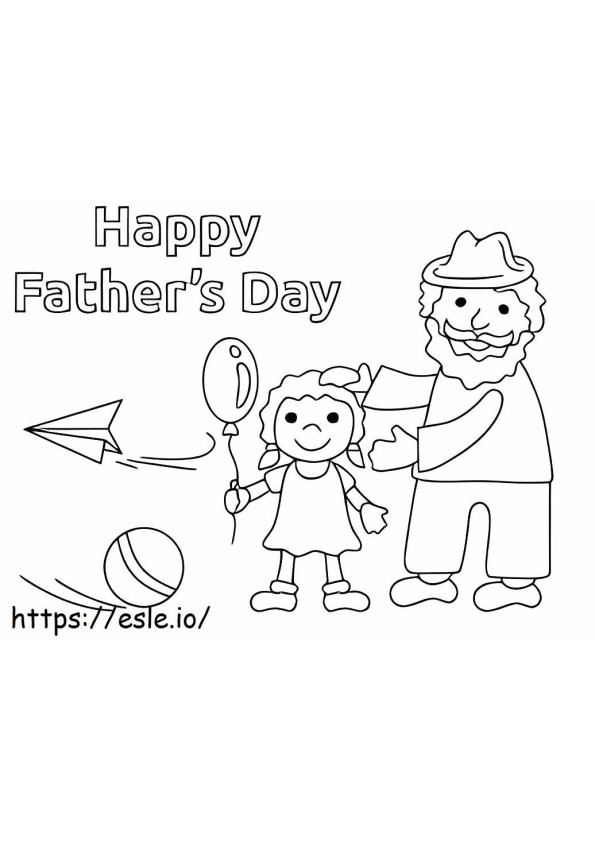 Logo Tată Fericit de colorat