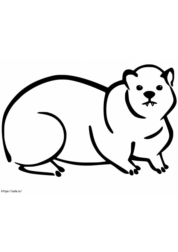 Free Hyrax coloring page
