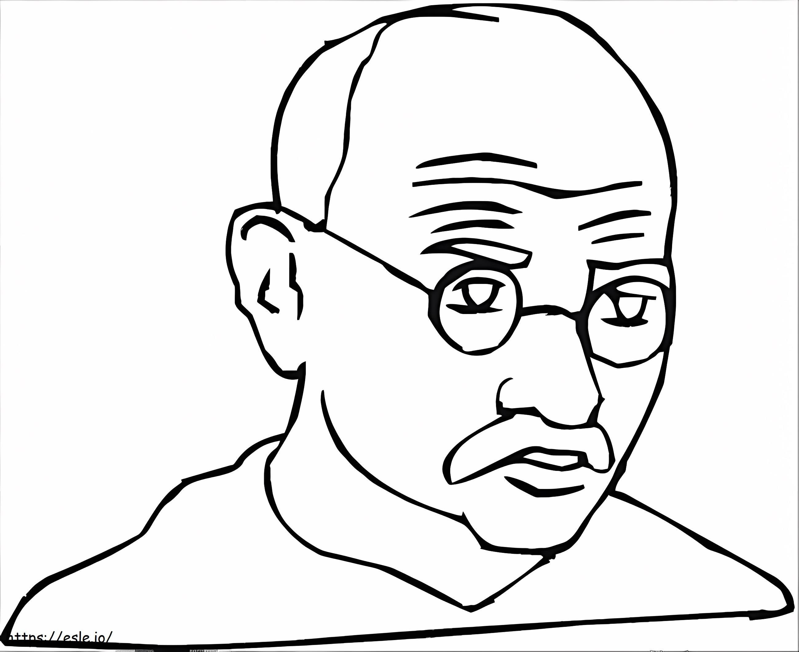 Coloriage Mahatma Gandhi 4 à imprimer dessin
