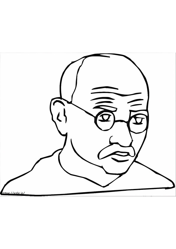 Coloriage Mahatma Gandhi 4 à imprimer dessin