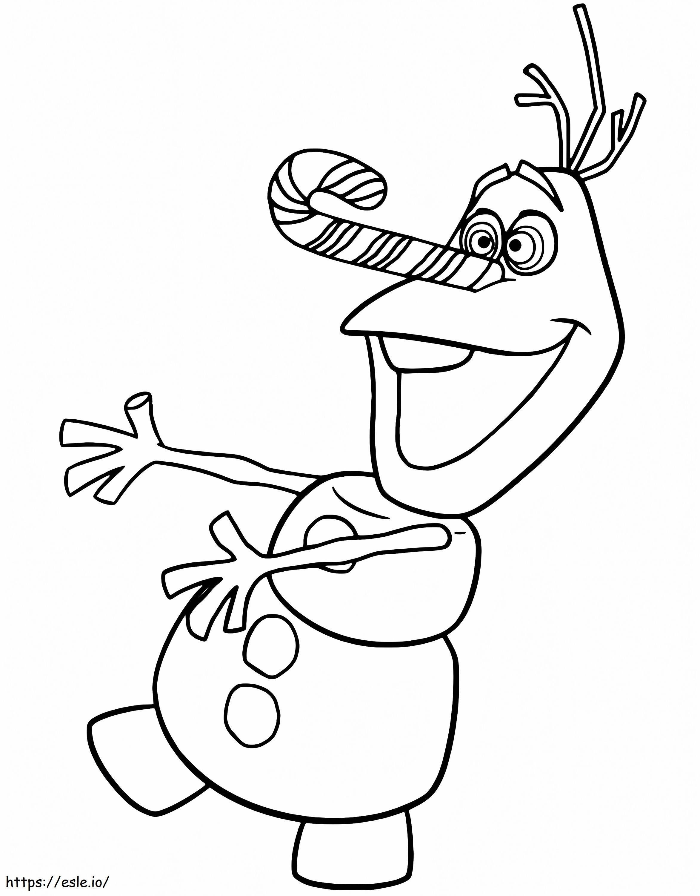 Olaf Fou coloring page