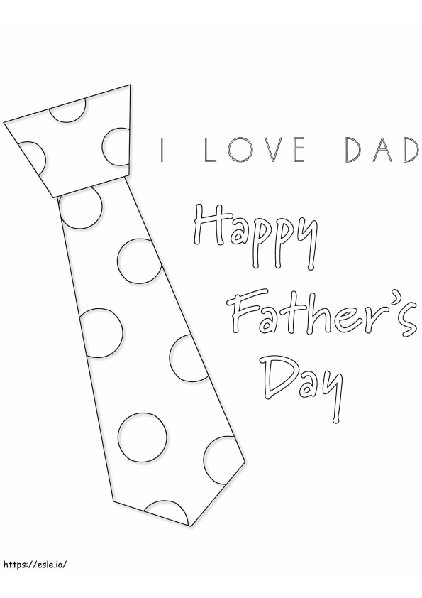 Love Dad Happy Fathers Day coloring page