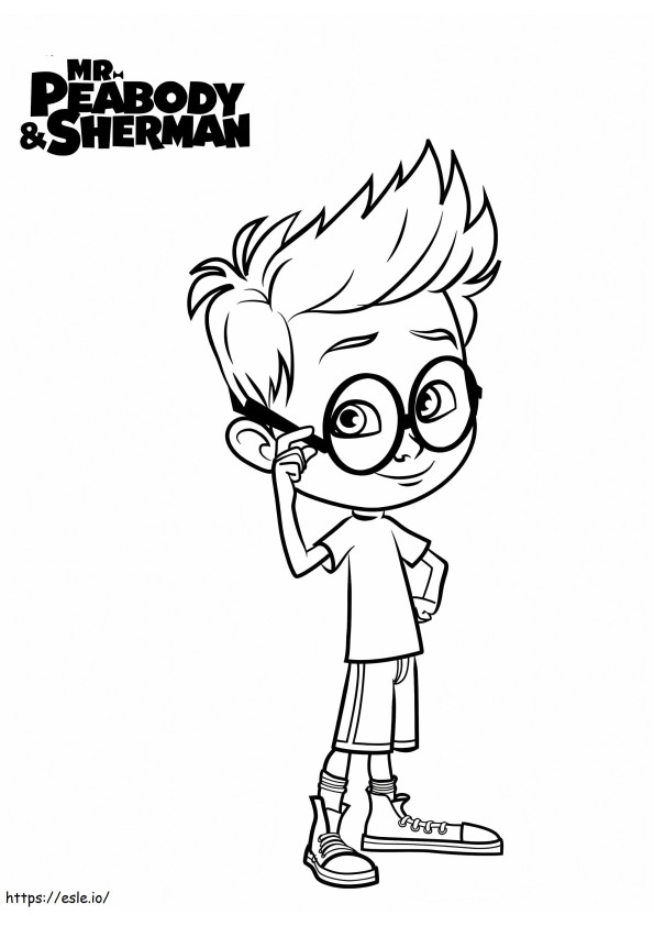 Sherman From Mr. Peabody And Sherman coloring page