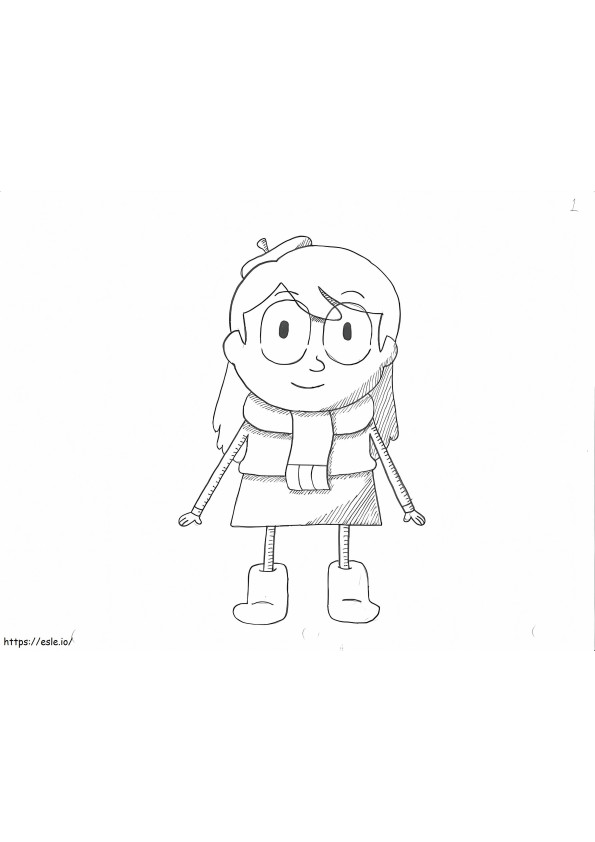 Hilda Drawing coloring page
