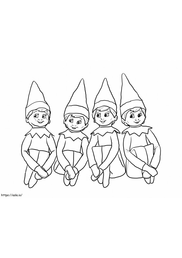 Elves On The Shelf 1 coloring page