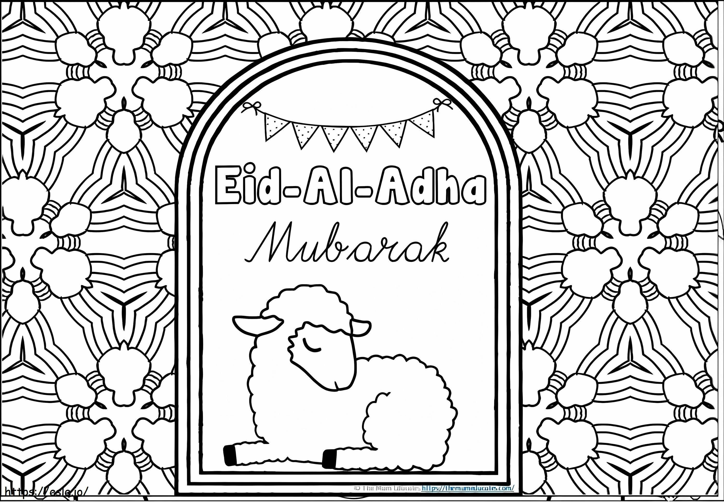 Id Al-Adha Mubarak 6 kolorowanka