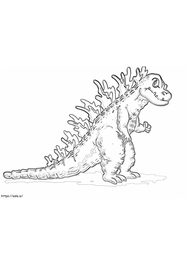 Desen animat Godzilla furios de colorat