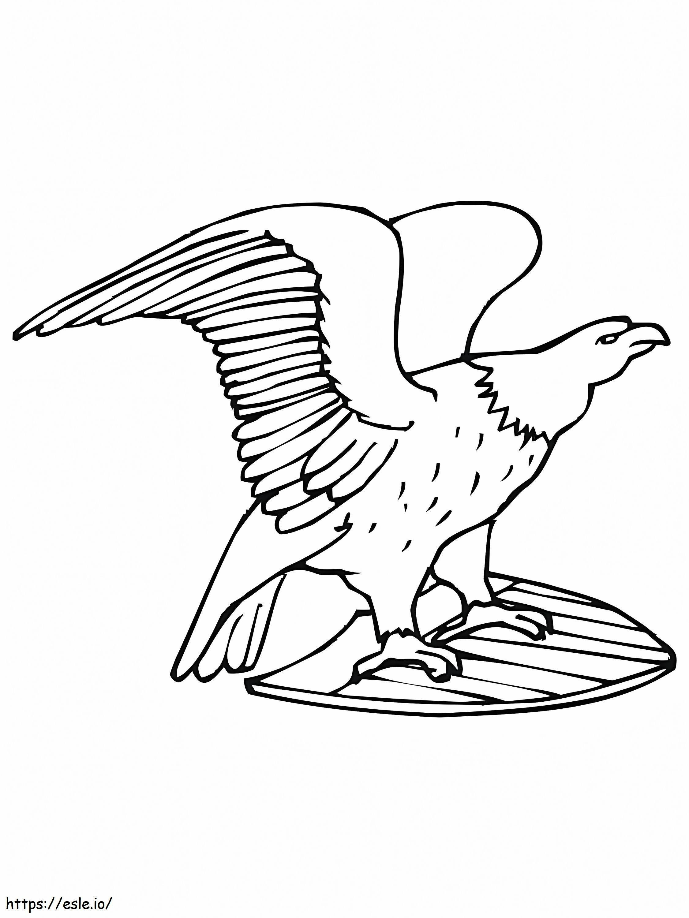 アメリカのハクトウワシ ぬりえ - 塗り絵