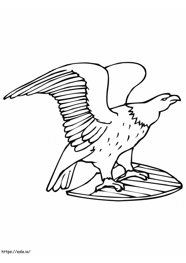アメリカのハクトウワシ ぬりえ - 塗り絵