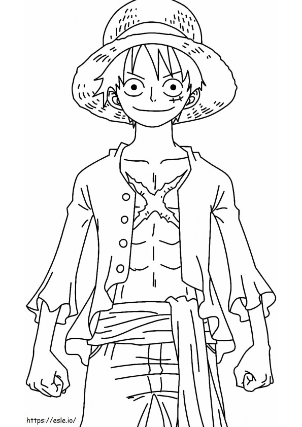 One Piece Luffy After 2 Years coloring page