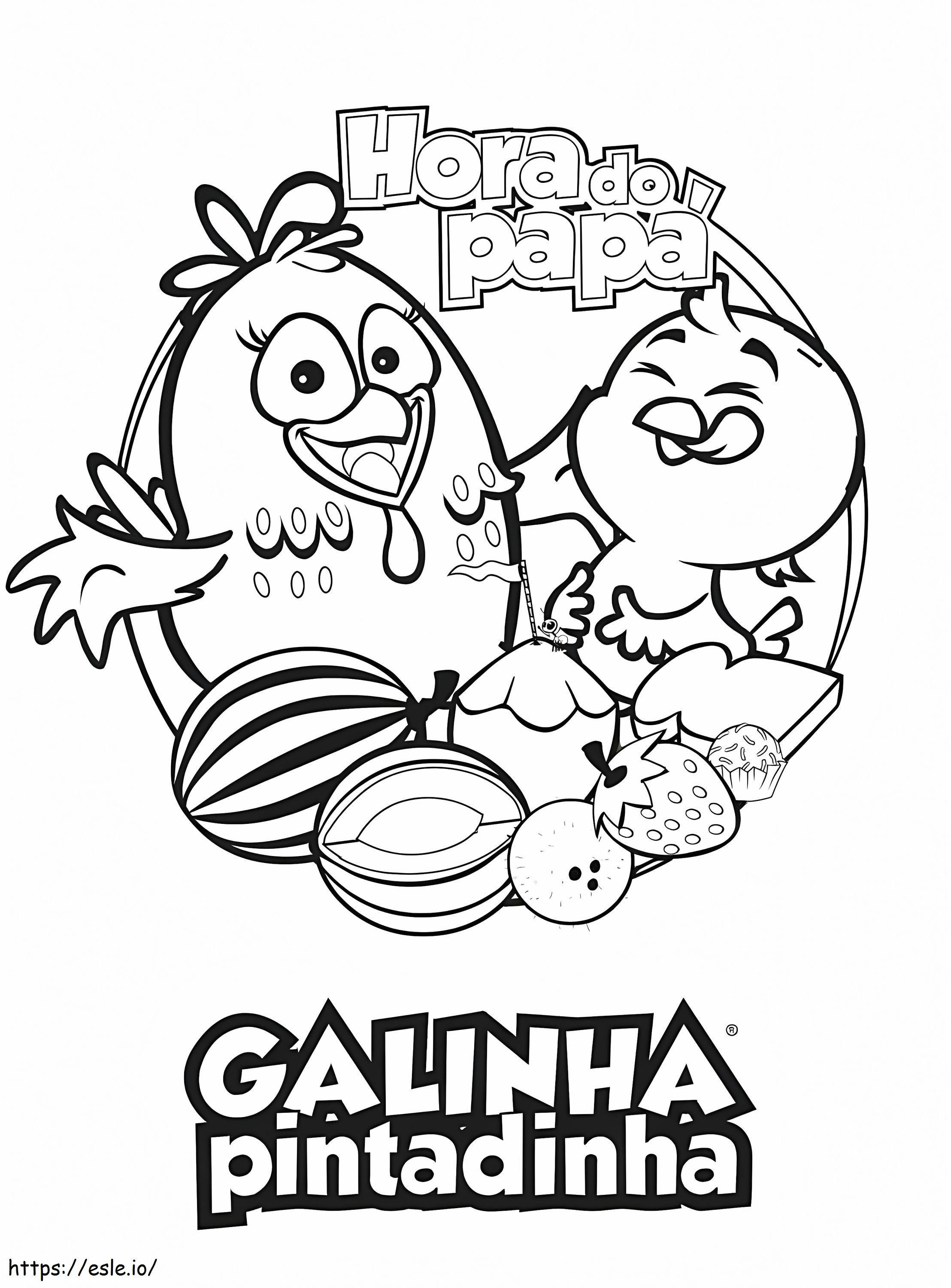 Pintadinha Chicken 7 coloring page