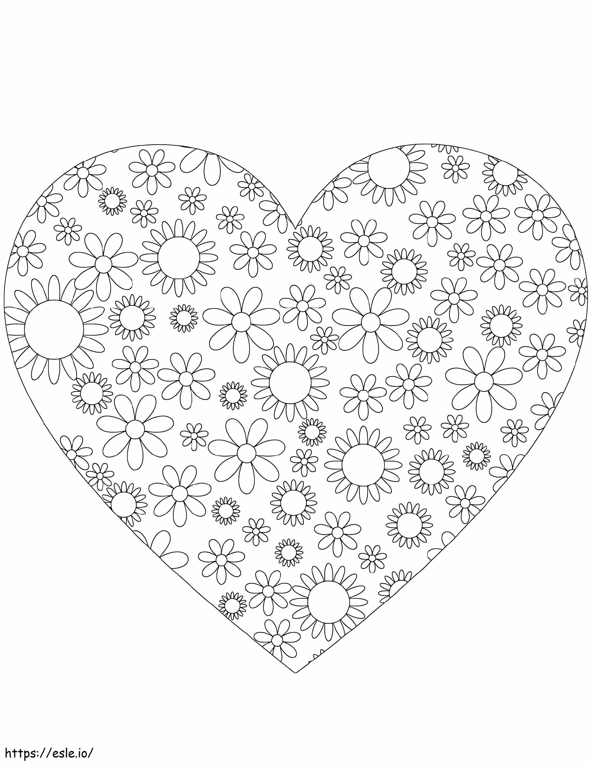 Heart 3 coloring page