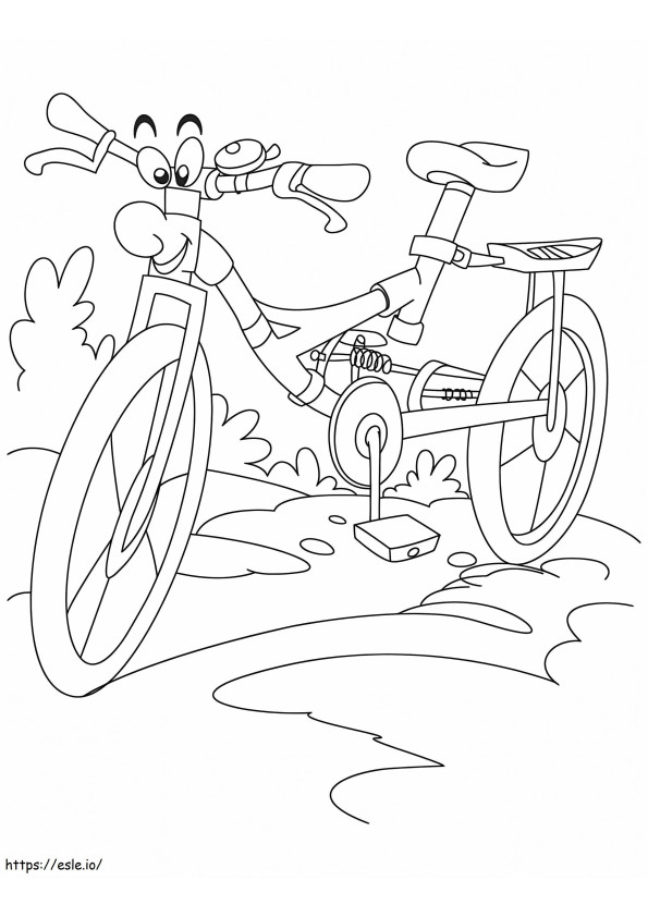 Cute Bicycle coloring page