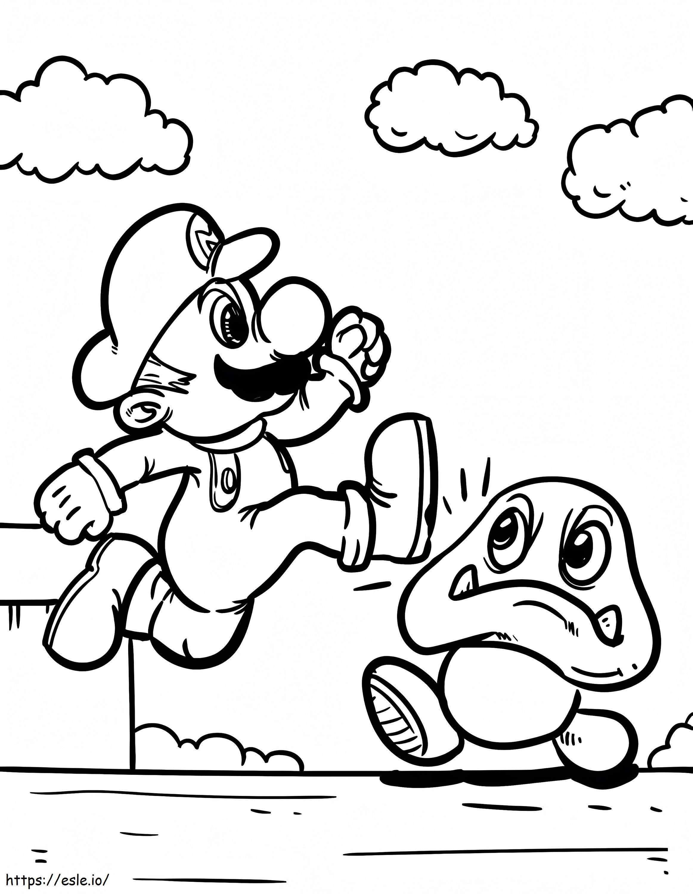 Super Mario Dalam Permainan Gambar Mewarnai