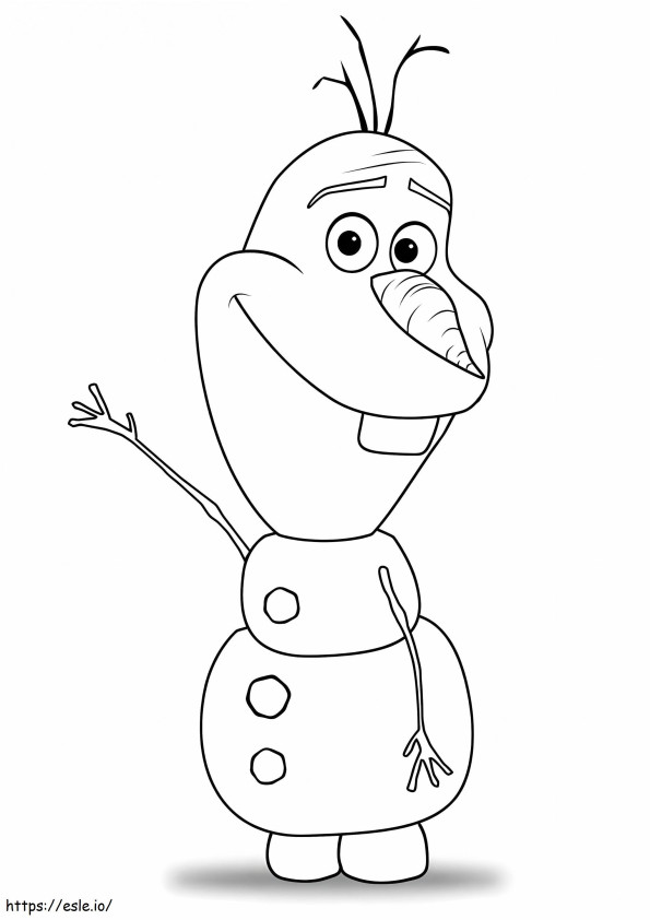 Simpatico Olaf da colorare