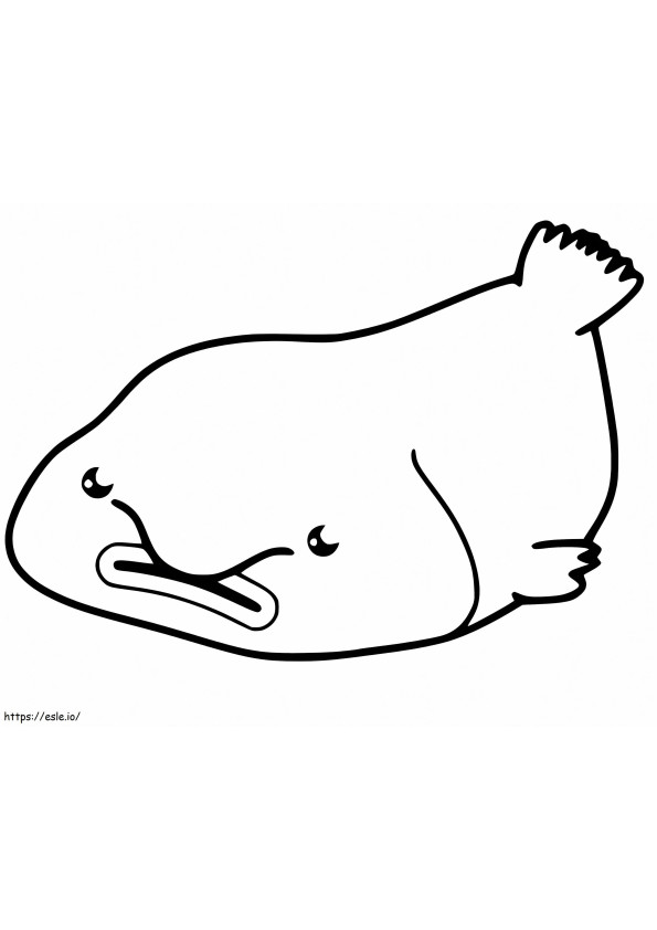 Słodki Blobfish kolorowanka