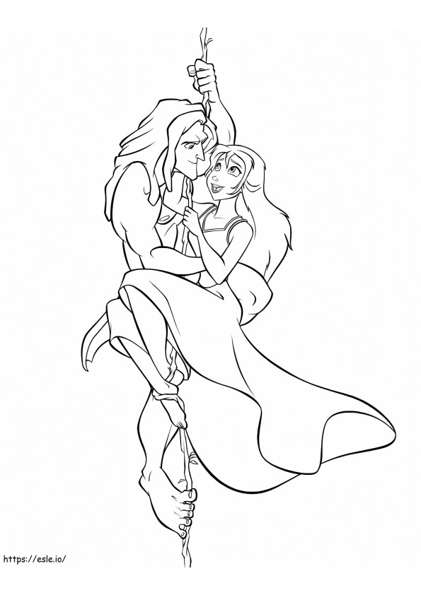 Tarzan And Jane Couple coloring page