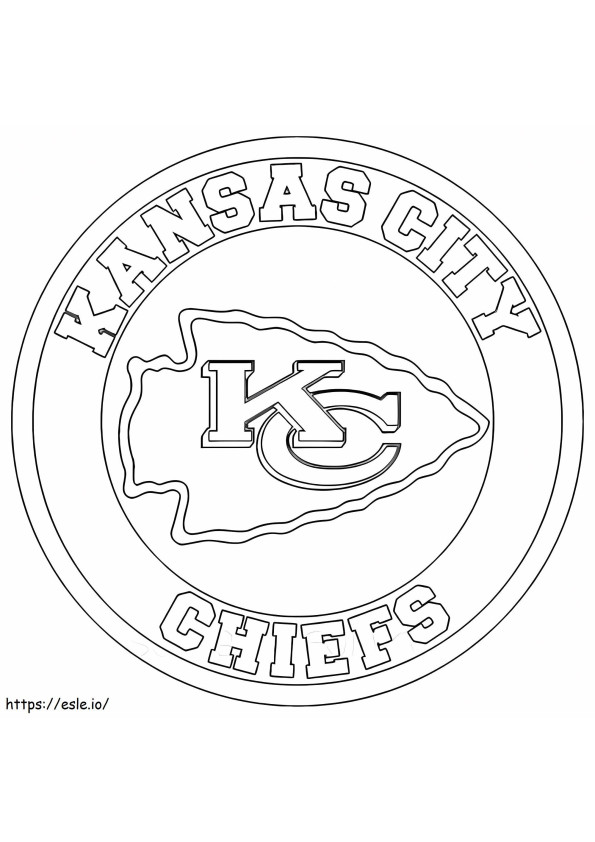 Logotipo de los jefes de Kansas City para colorear