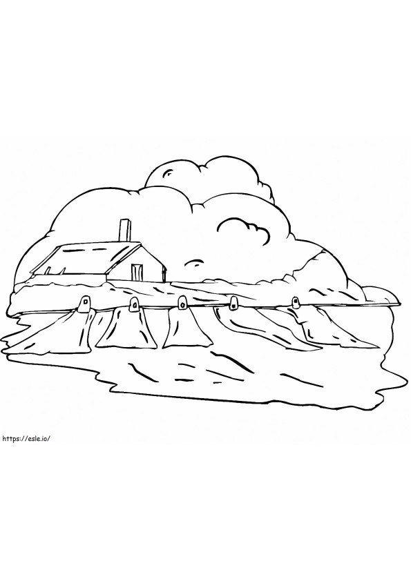 A Country House coloring page