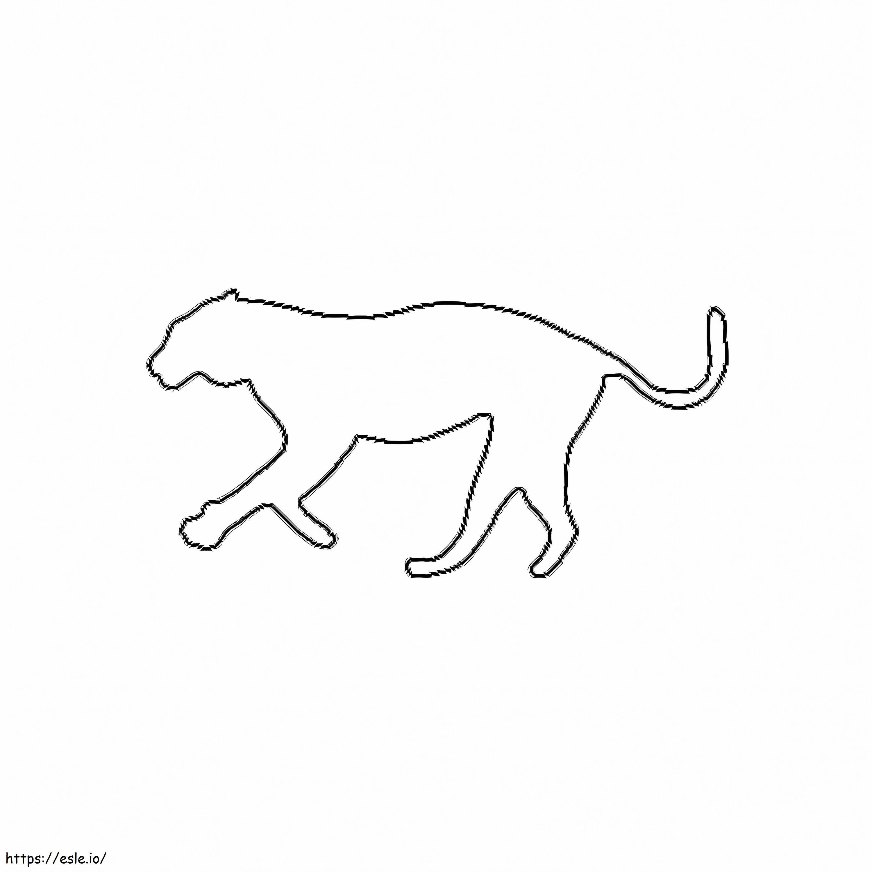 Cheetah Outline coloring page