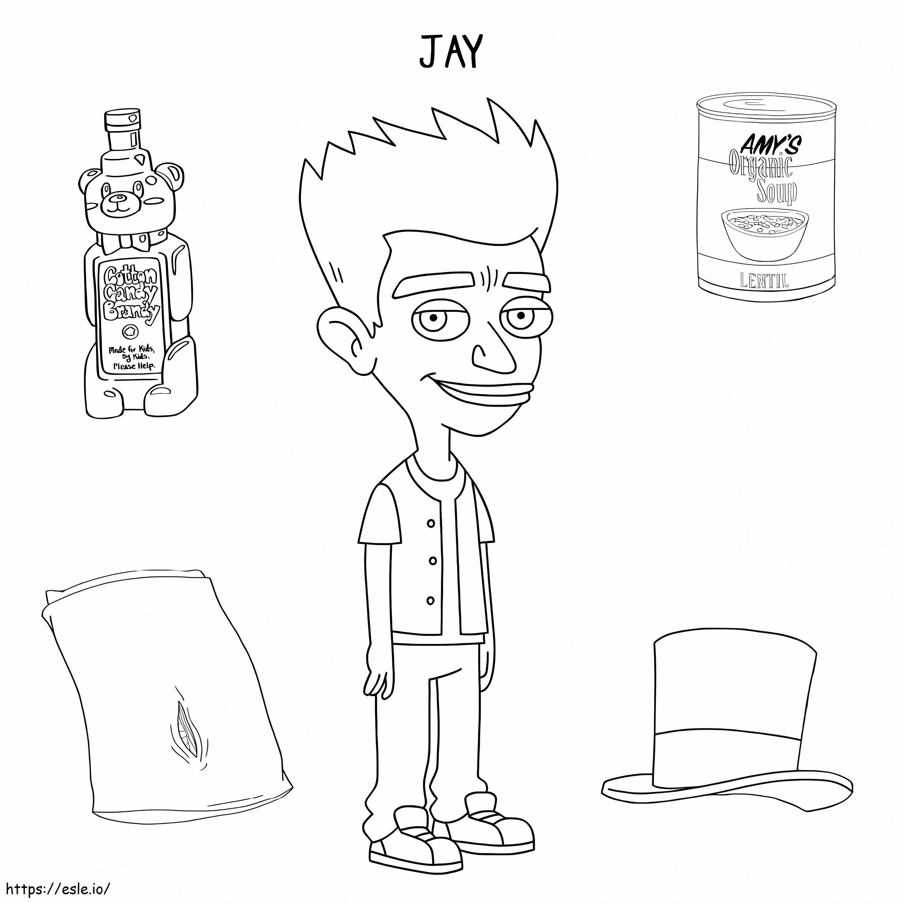 Jay Bilzerian From Big Mouth coloring page