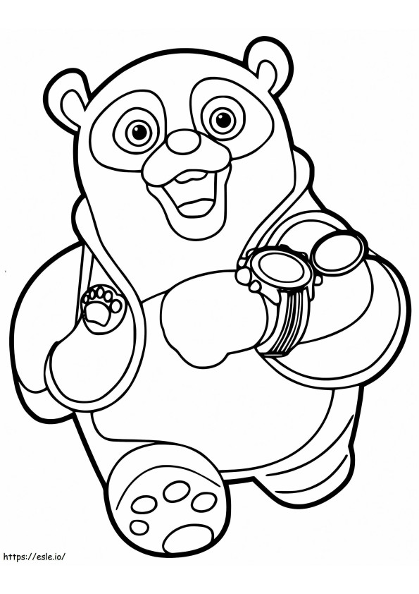 Happy Agent Oso coloring page