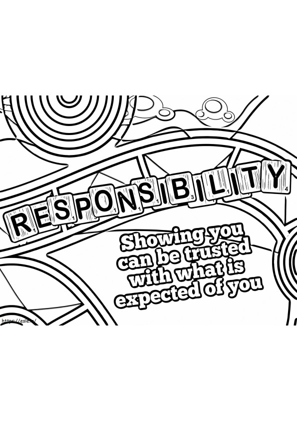 Responsibility Quote coloring page