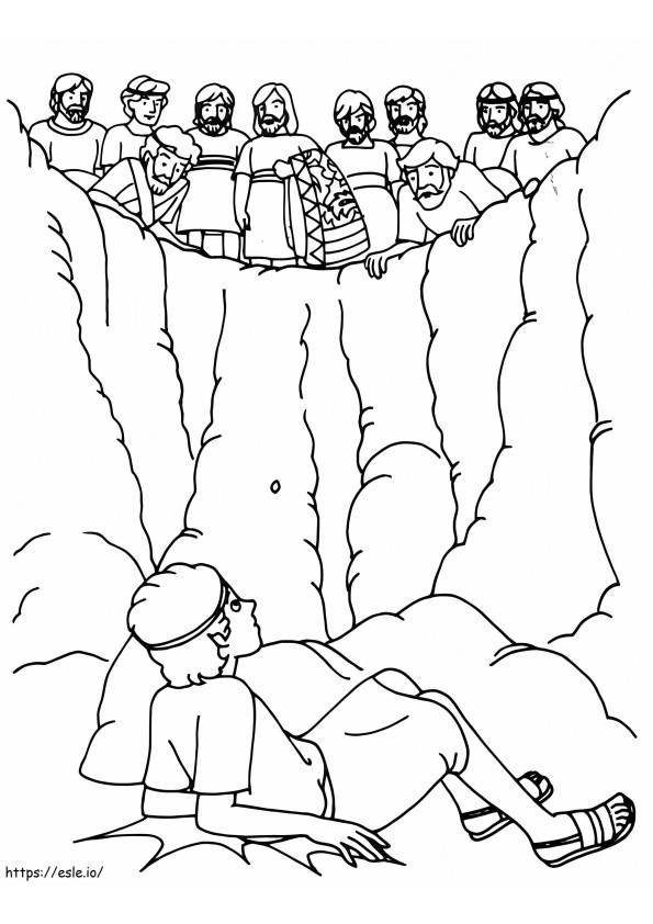 Joseph In The Pit coloring page
