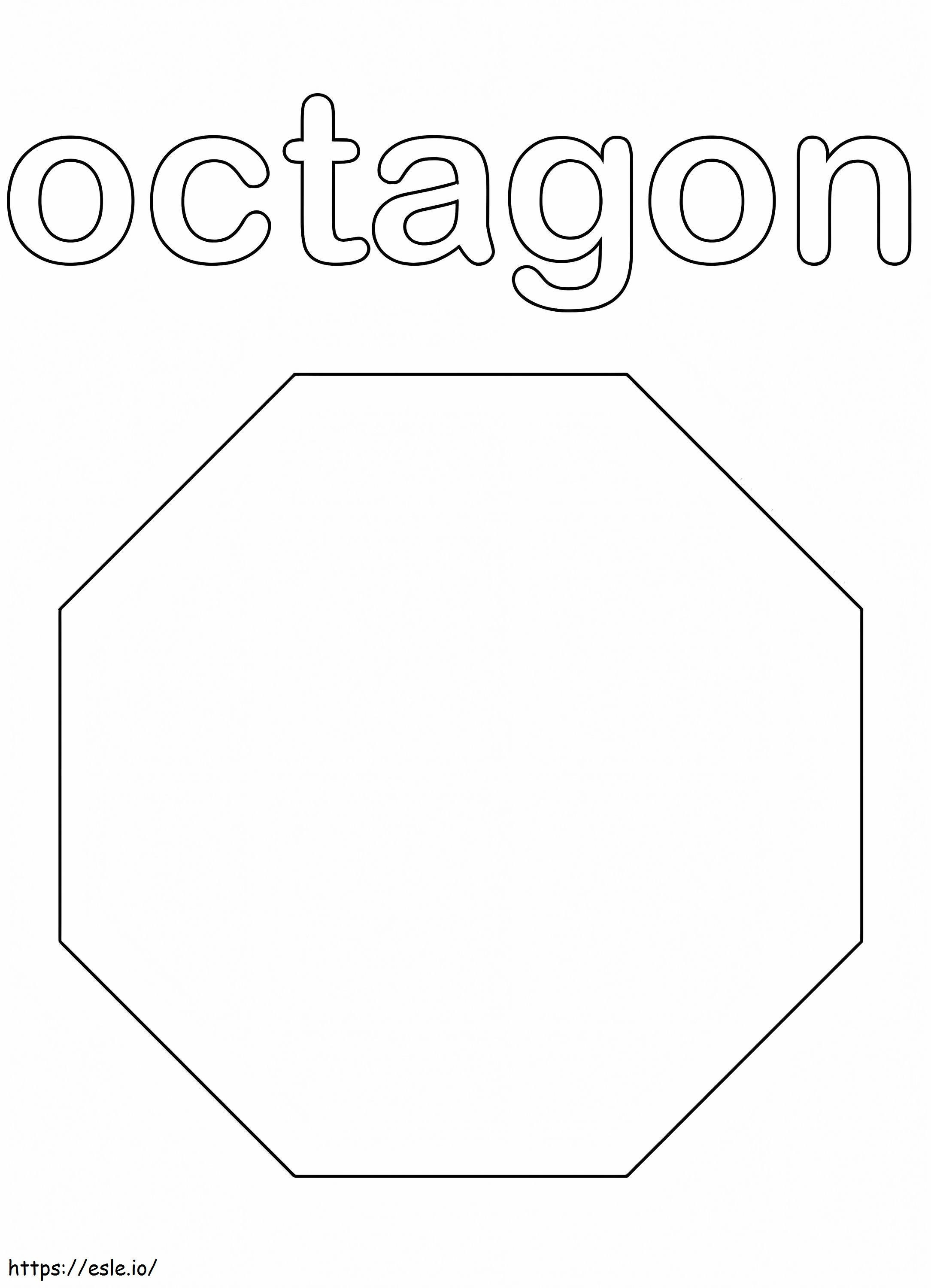 Octágono para colorear