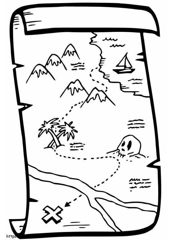 Treasure Map For Kids coloring page