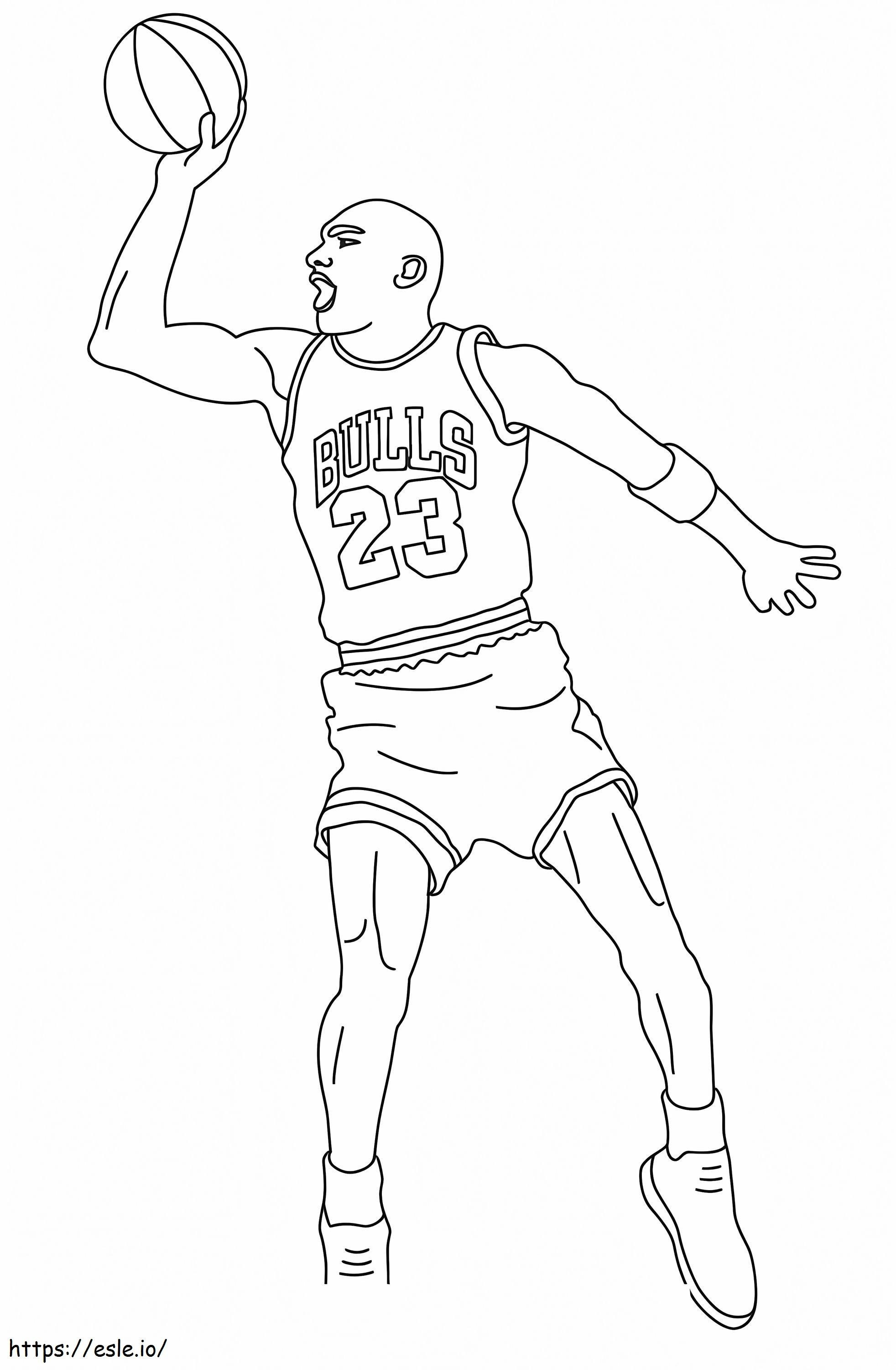 Impressionante Michael Jordan para colorir