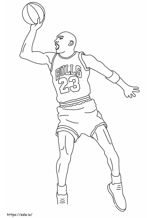 Impressionante Michael Jordan para colorir
