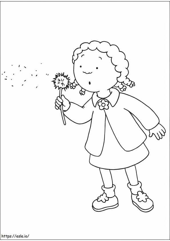 1534385646 Clementine Blowing Dandelion A4 coloring page