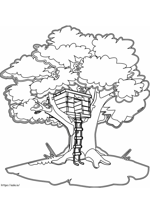 Treehouse Ladder coloring page