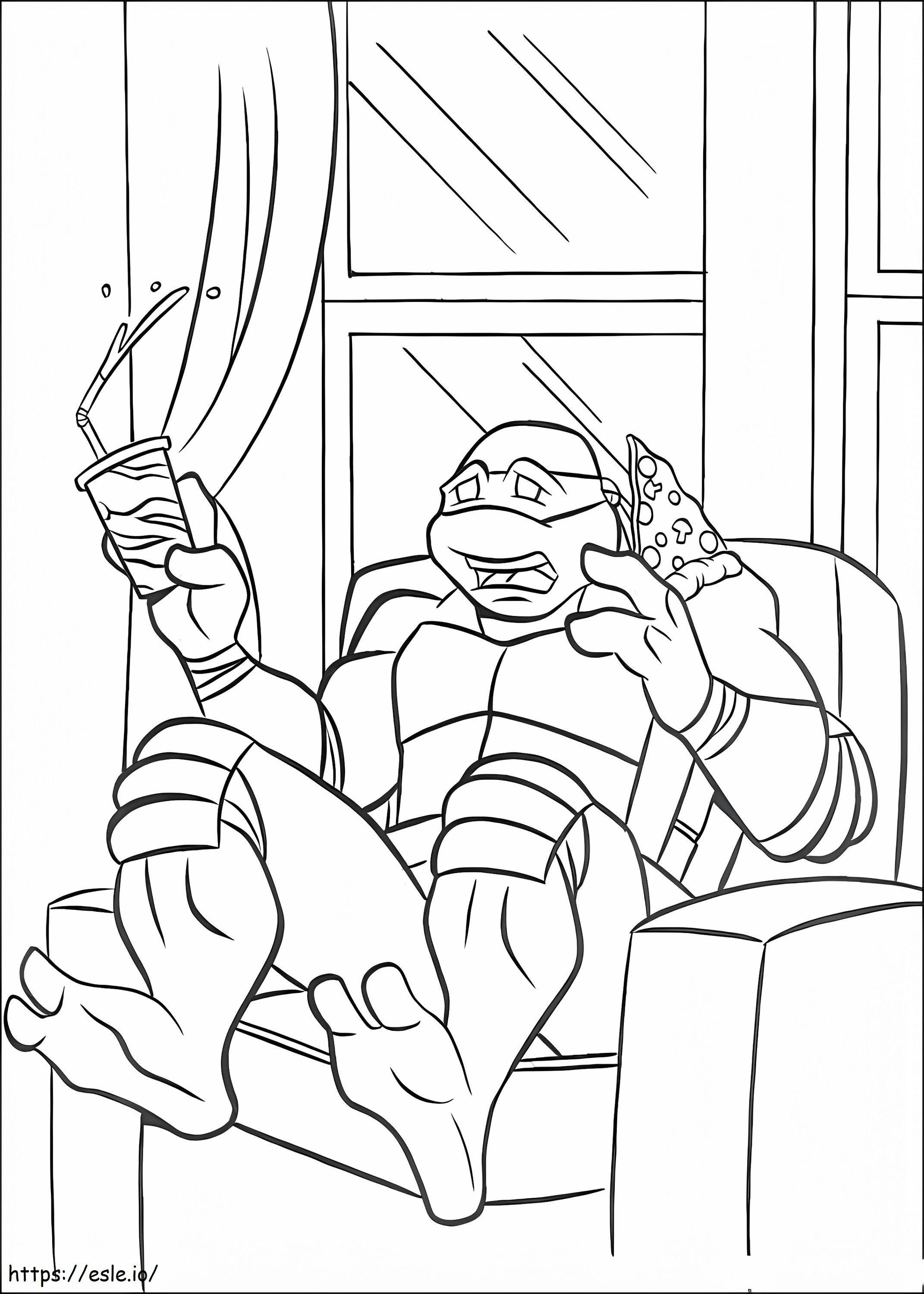 Michelangelo Is Shocked coloring page