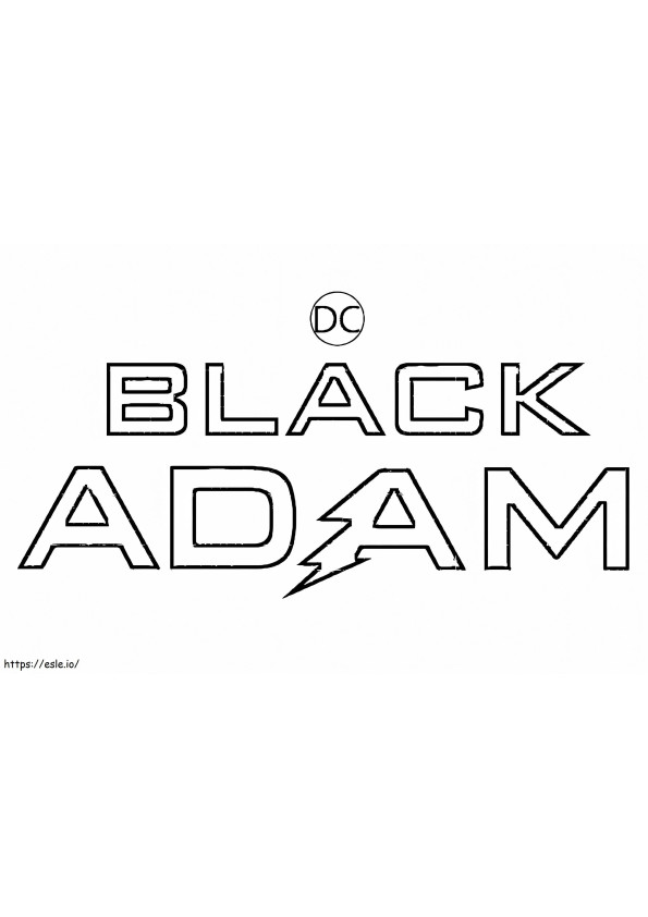 Logotipo de Adán negro para colorear