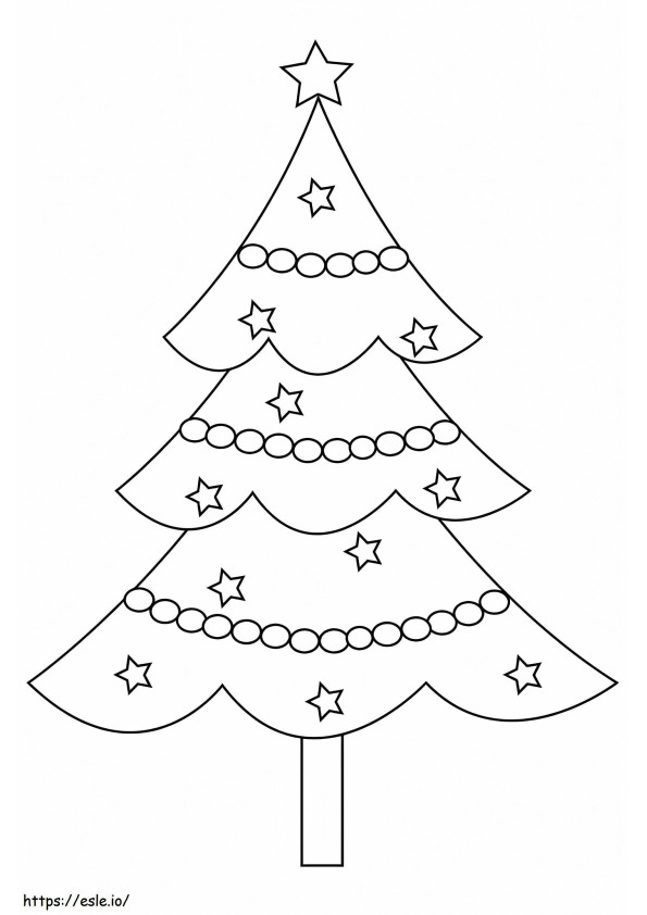 Nice Christmas Tree coloring page