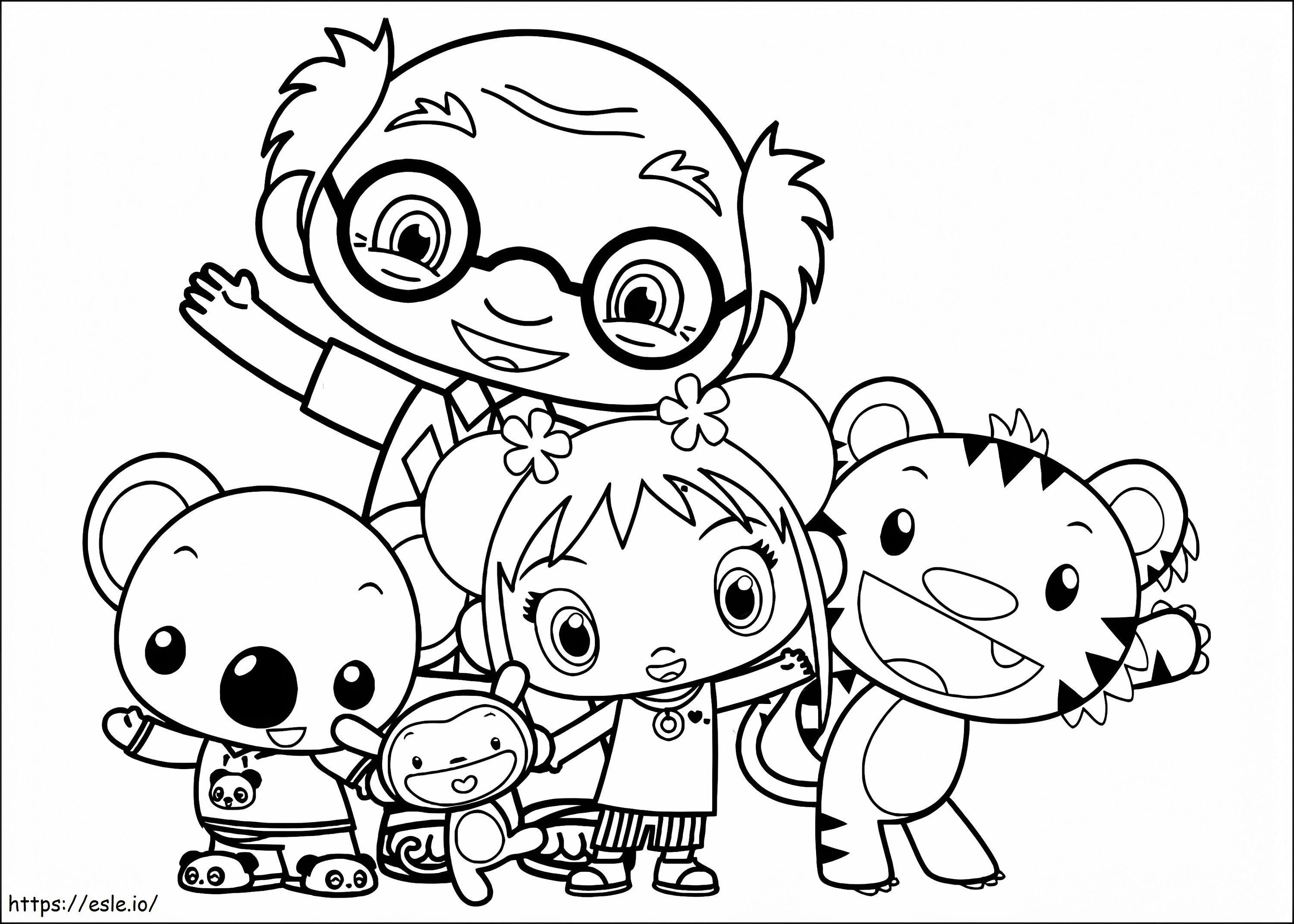 Characters From Ni Hao Kai Lan coloring page