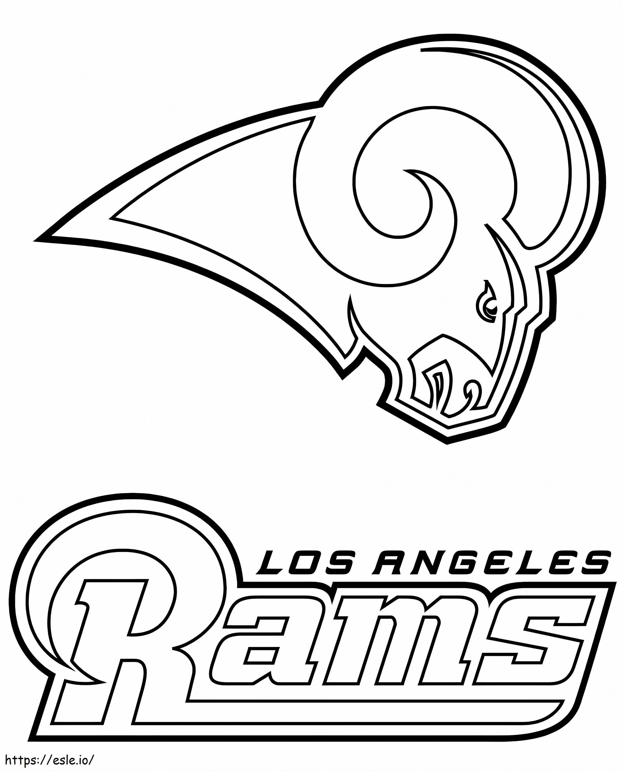 Coloriage Logo des Rams de Los Angeles à imprimer dessin