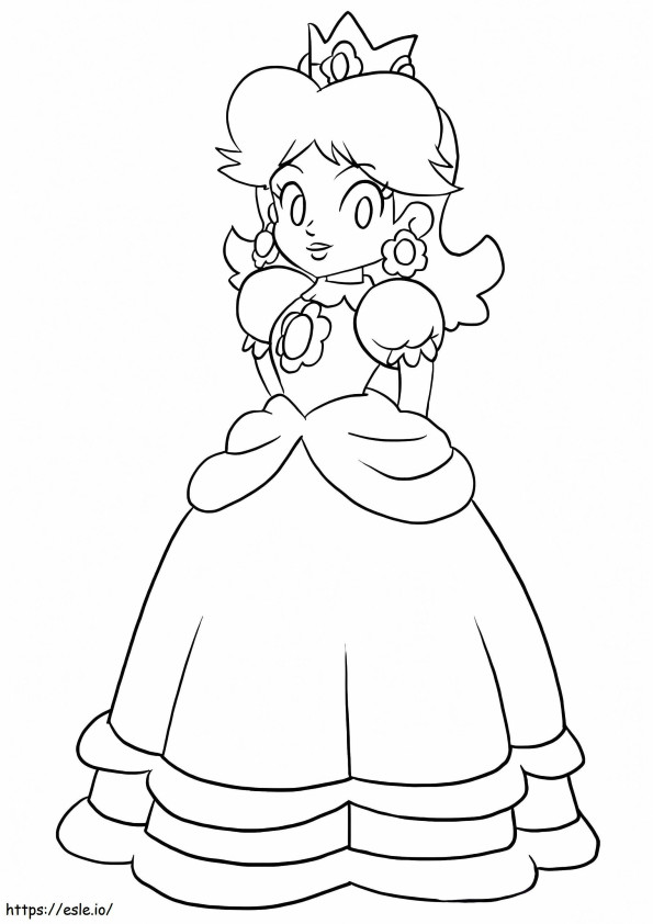 1528338756 The Princess Peach A4 coloring page
