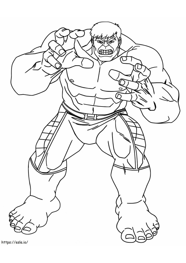 Printable Hulk coloring page