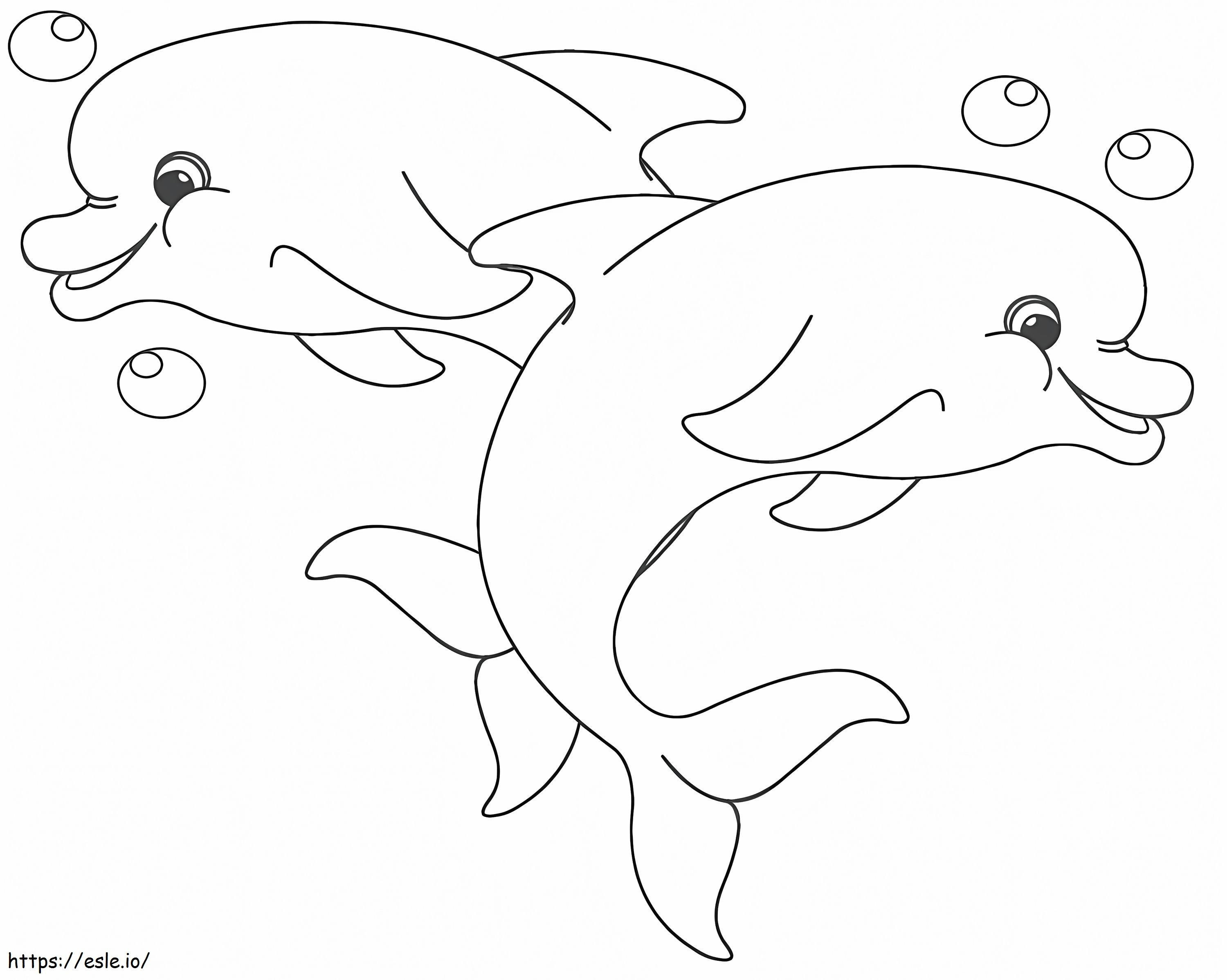 Dolfijnen voor kinderen kleurplaat kleurplaat